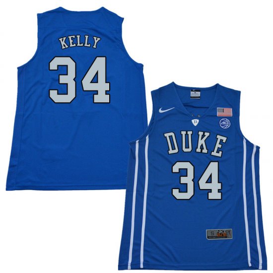 #34 Ryan Kelly Duke 2018 Official Basketball College Jerseys - Men,Blue