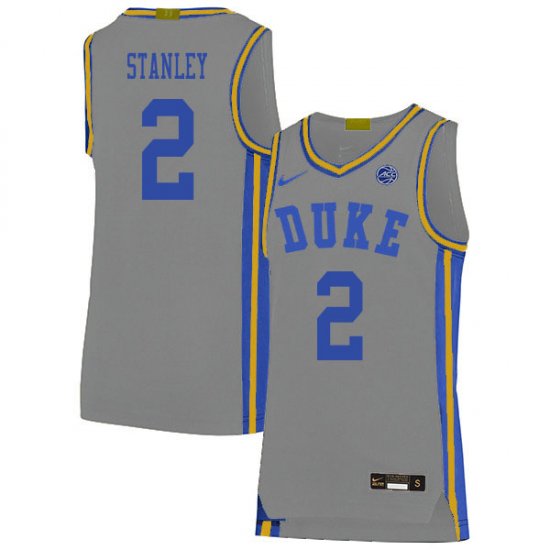 #2 Cassius Stanley Duke 2020 Official Basketball College Jerseys - Men,Gray