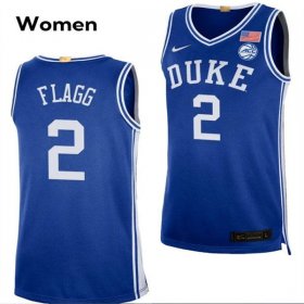 #2 Cooper Flagg Duke Embroidery Basketball NCAA Jersey - Women, Royal 61712-187