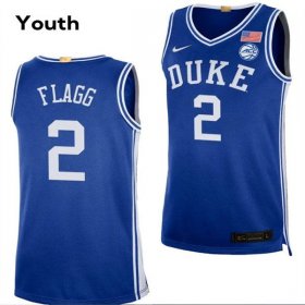 #2 Cooper Flagg Duke Official Basketball College Jersey - Youth, Royal 13673-340