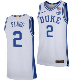 #2 Cooper Flagg Duke Stitch Basketball Player Jersey - Men, White 27588-480