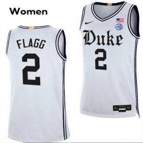 #2 Cooper Flagg Duke The Brotherhood Stitch Basketball NCAA Jersey - Women, White 31391-209