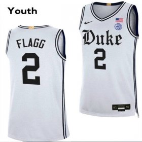 #2 Cooper Flagg Duke The Brotherhood Stitched Basketball College Jersey - Youth, White 11002-953