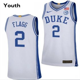 #2 Cooper Flagg Duke Embroidery Basketball College Jersey - Youth, White 81962-145