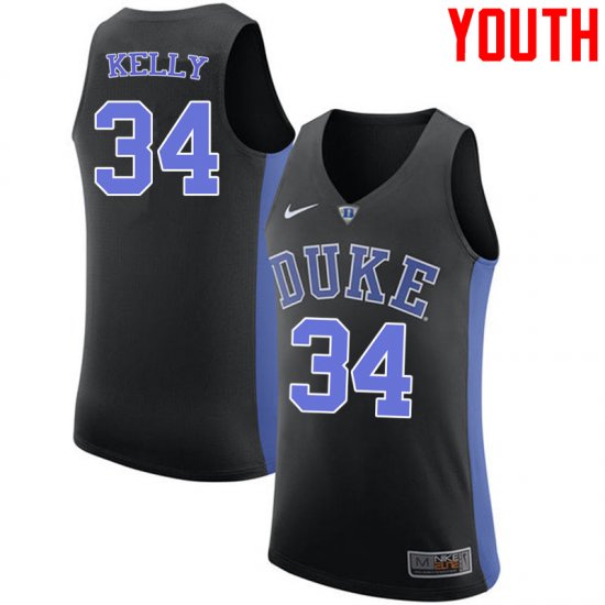 #34 Ryan Kelly Duke Official Basketball College Jerseys - Youth,Black