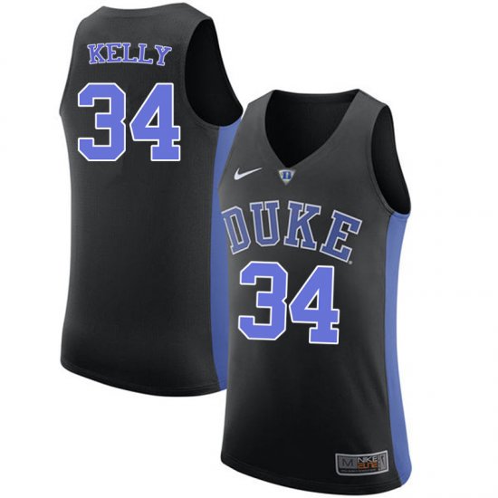 #34 Ryan Kelly Duke Official Basketball College Jerseys - Men,Black