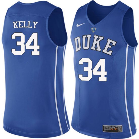 #34 Ryan Kelly Duke Official Basketball College Jerseys - Men,Blue