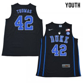 #42 Lance Thomas Duke 2018 Official Basketball College Jerseys - Youth,Black