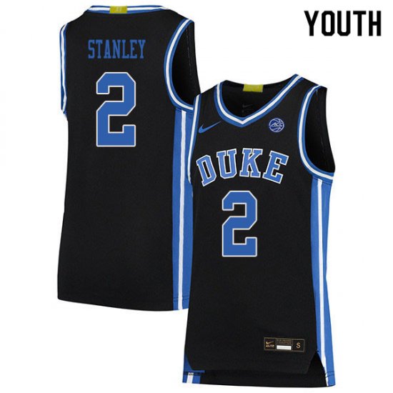 #2 Cassius Stanley Duke 2020 Official Basketball College Jerseys - Youth,Black