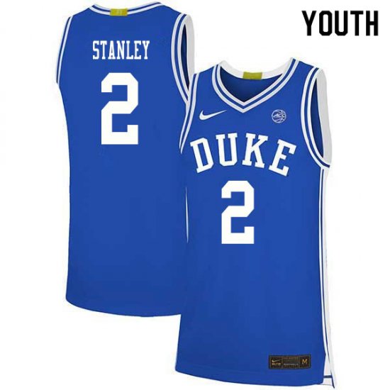 #2 Cassius Stanley Duke 2020 Official Basketball College Jerseys - Youth,Blue